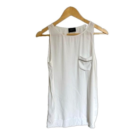 Liu Jo Tops - Liu Jo silk blend tank white pocket crystals top blouse